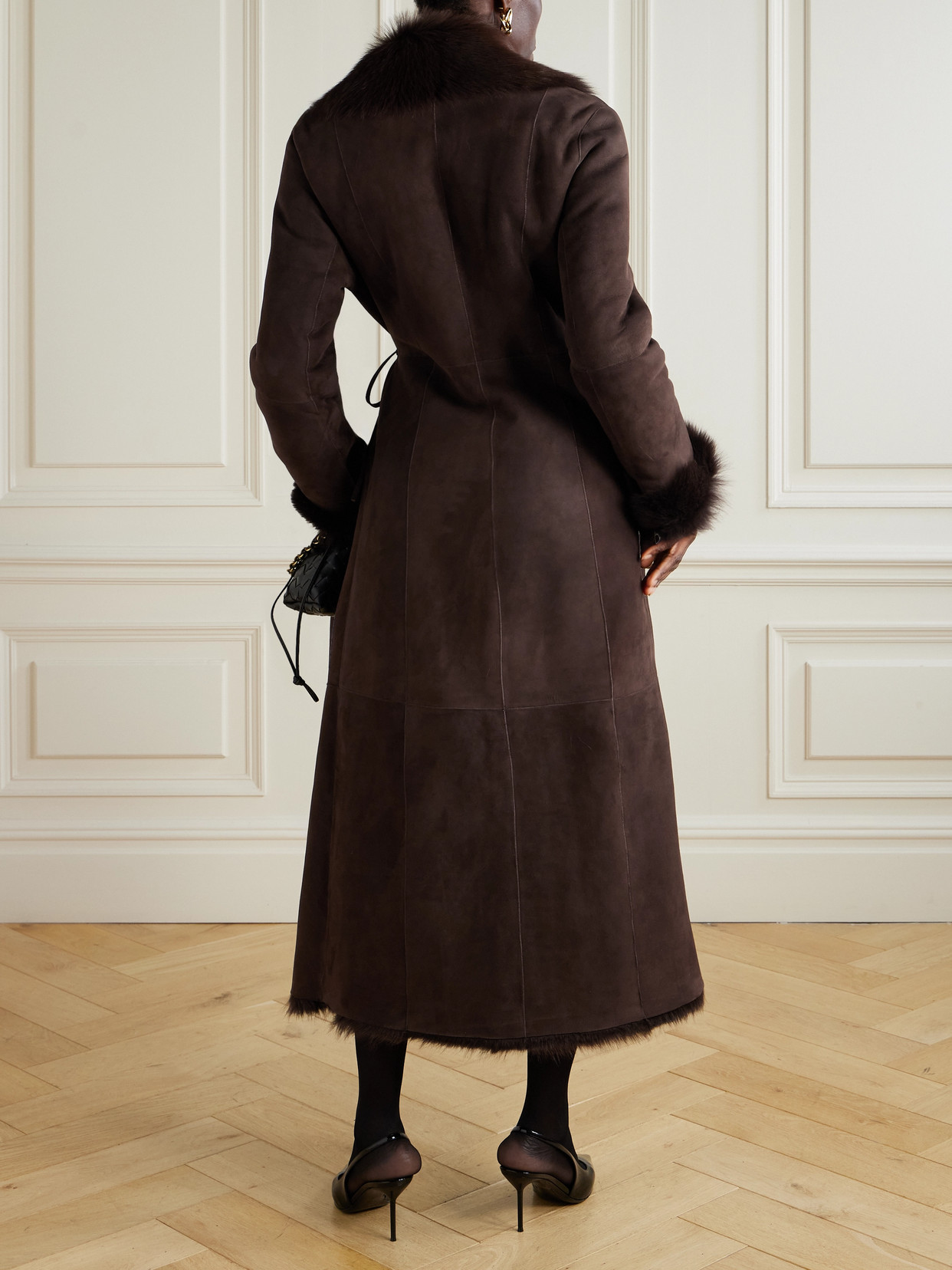 Joni Shearling Coat - Brown