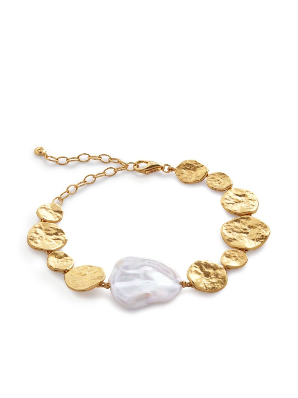 Capri Keshi Pearl Disc bracelet - Gold