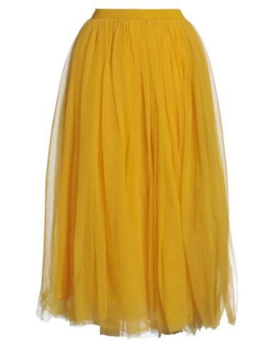 Woman Midi skirt Yellow Size 6 Polyamide