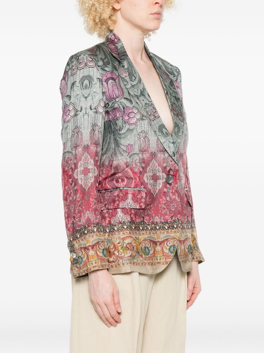 Pierre Louis Mascia Silk Single Breasted Jacket