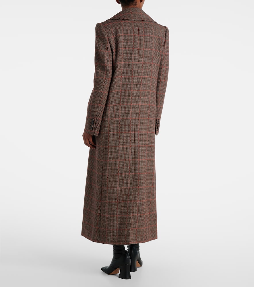 Chloé Checked double-breasted virgin wool coat