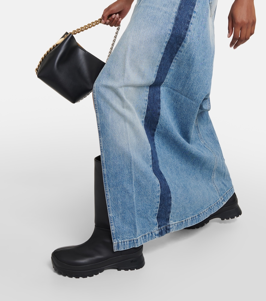 Denim maxi skirt
