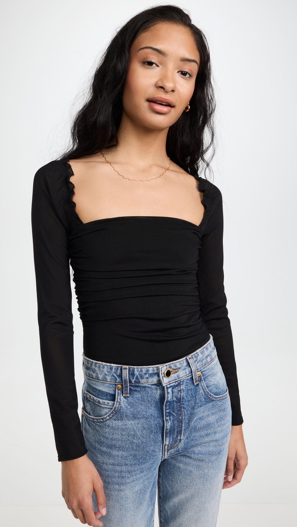 Ambitionist 여성 Fancy Thong Bodysuit Black