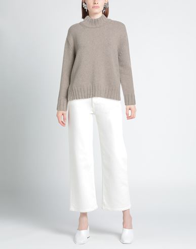 Woman Turtleneck Beige Size 2 Baby alpaca wool, Merino Wool