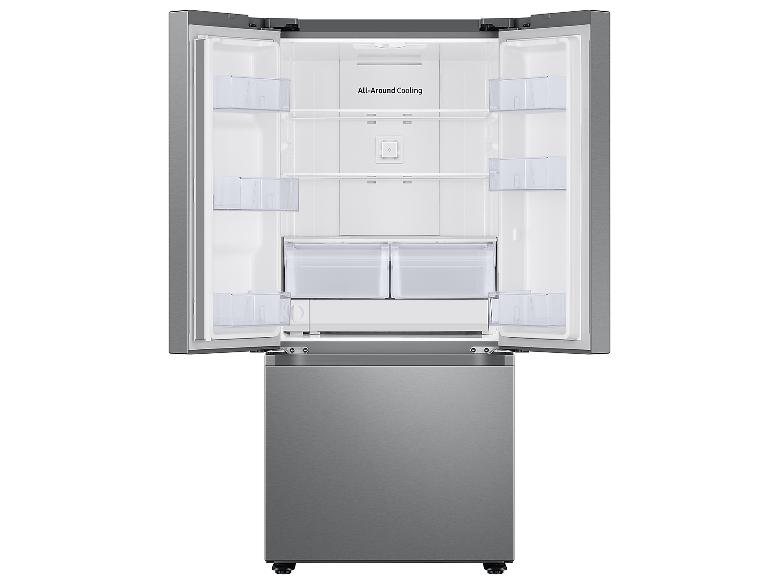 22 cu. ft. Smart 3-Door French Door Refrigerator with External Water Dispenser in Silver(RF22A4221SR/AA)