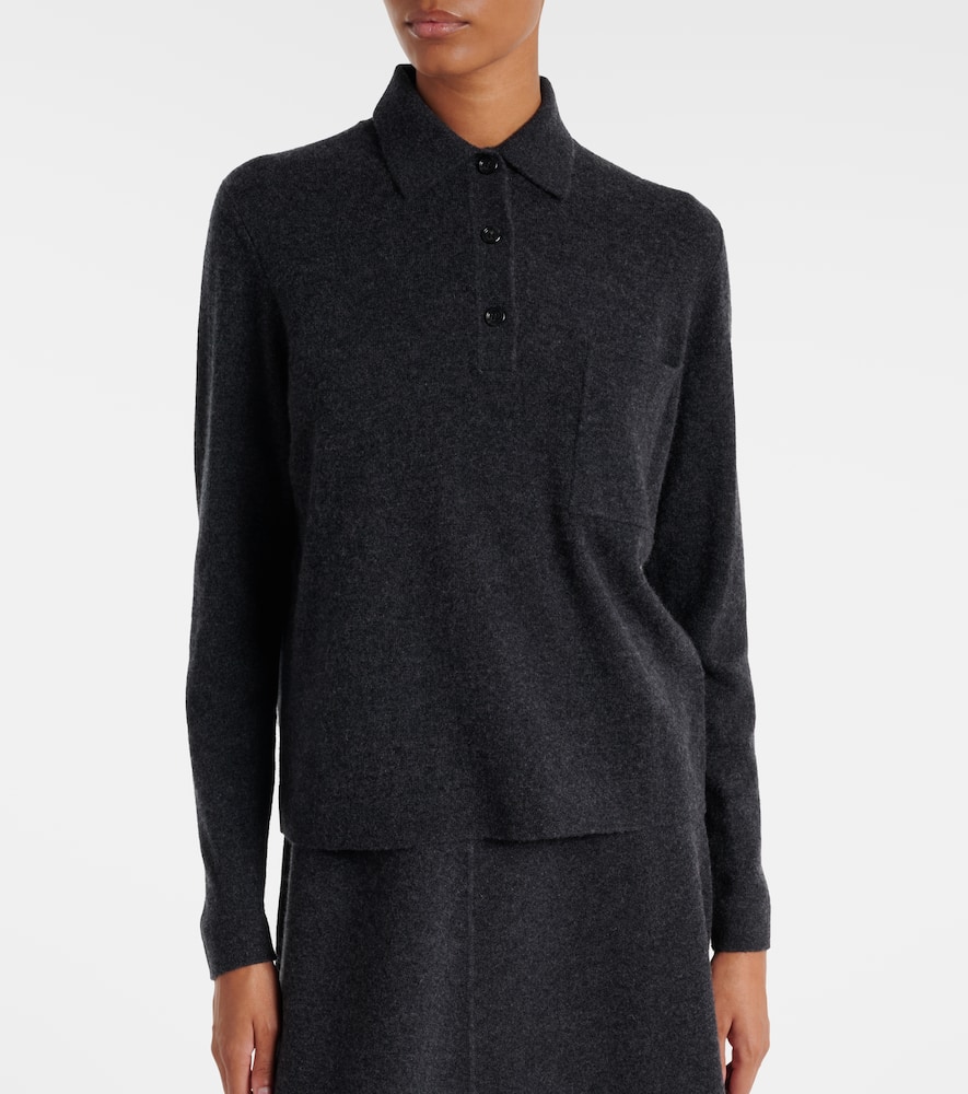Wool and cashmere polo sweater