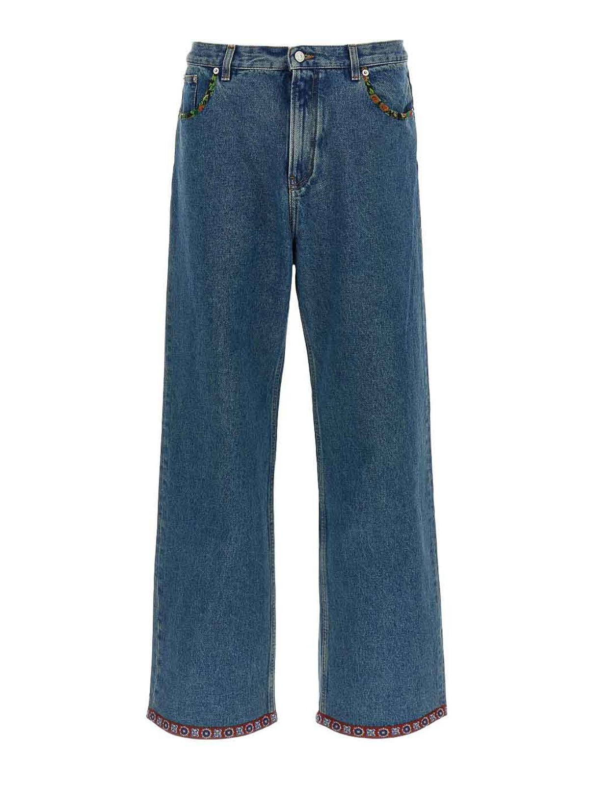 Embroidered Denim Jeans