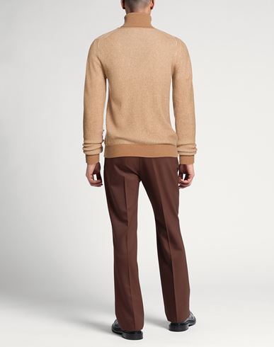 Man Turtleneck Light brown Size 44 Wool
