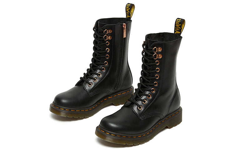 (WMNS) 1490 Rose Gold Hardware High Boots 'Black'