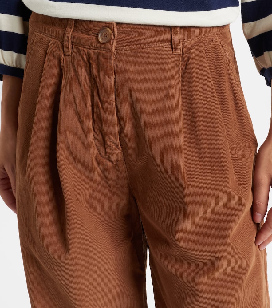Gail high-rise cotton straight pants