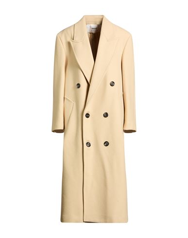 Woman Coat Beige Size 4 Virgin Wool, Polyamide