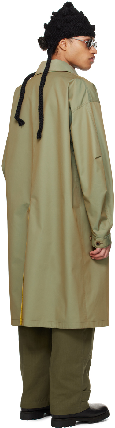 Comme des Garçons Homme Khaki Spread Collar Trench Coat