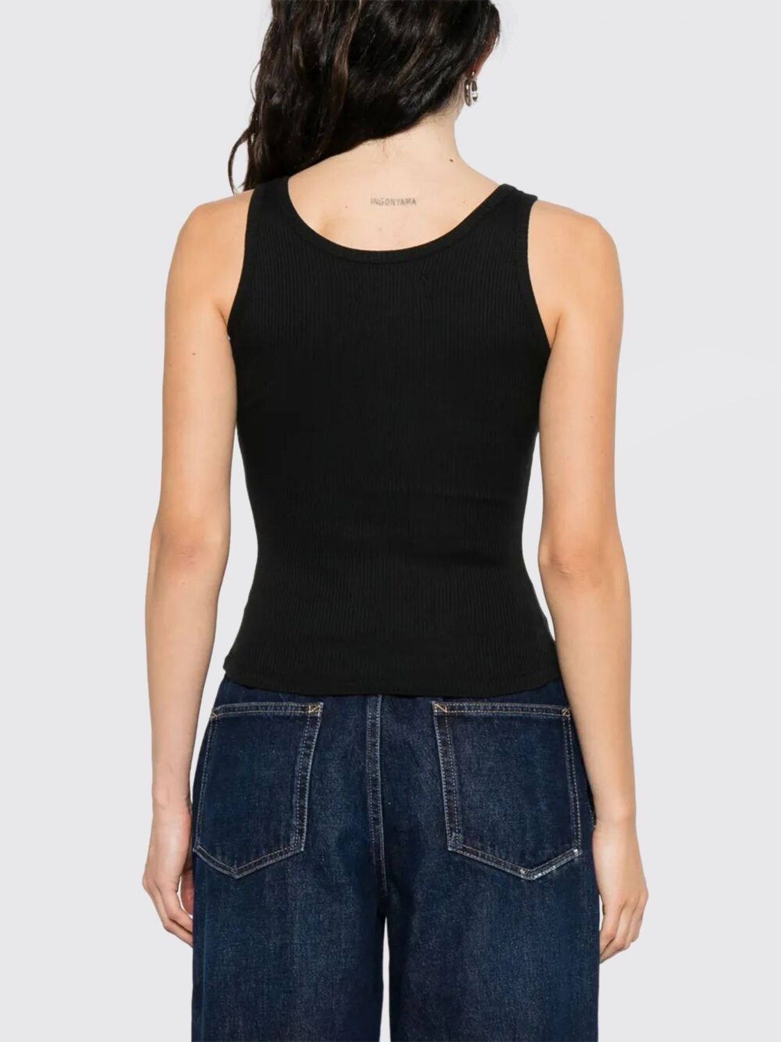 Stretch-design tank top - Black