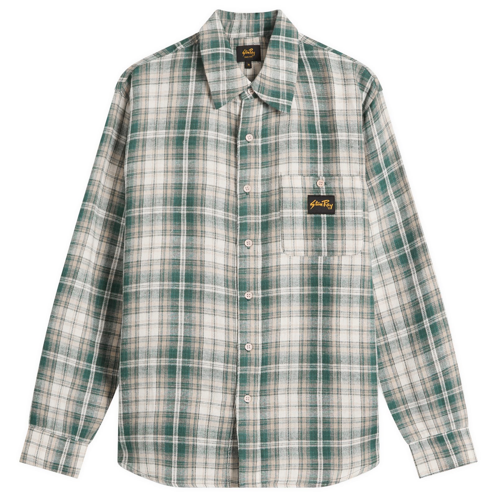 Men's Flannel Shirt Green Plaid