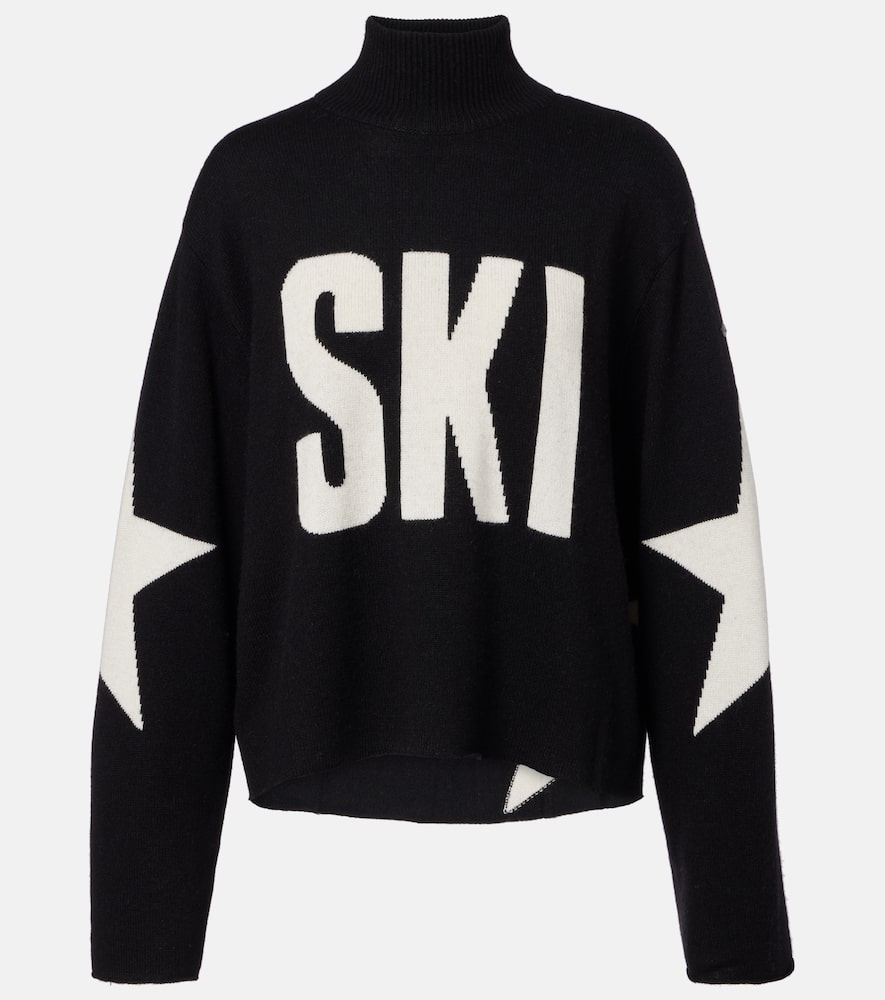 Wool-blend turtleneck sweater