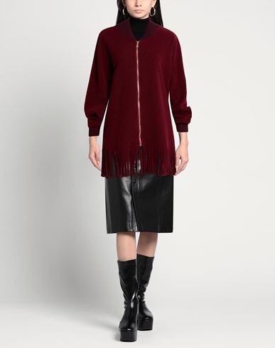 Woman Coat Burgundy Size ONESIZE Polyester, Wool