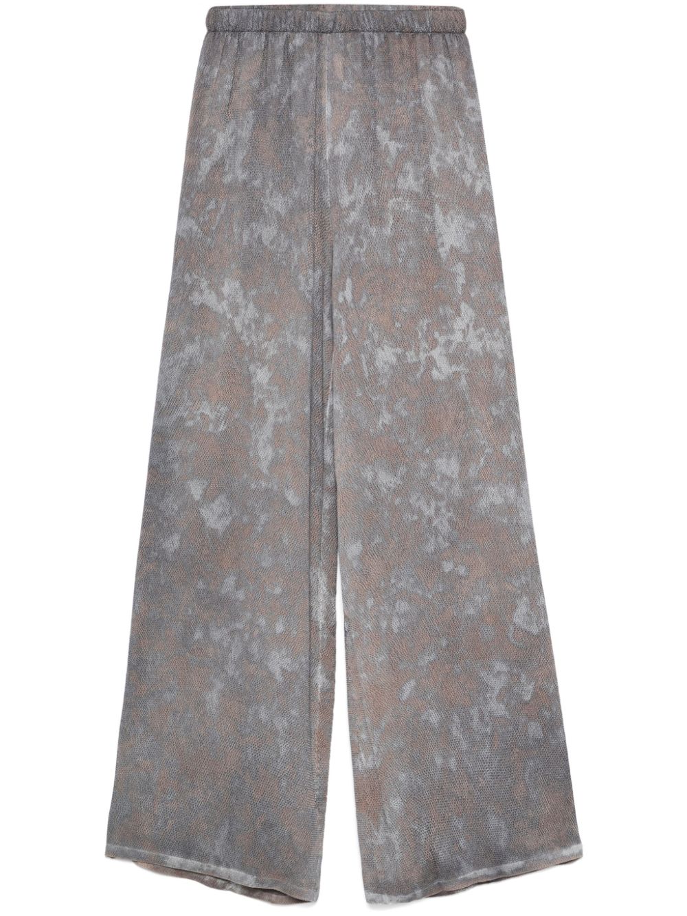 Textured palazzo pants - Grey