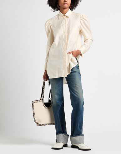 Woman Shirt Beige Size 6 Cotton