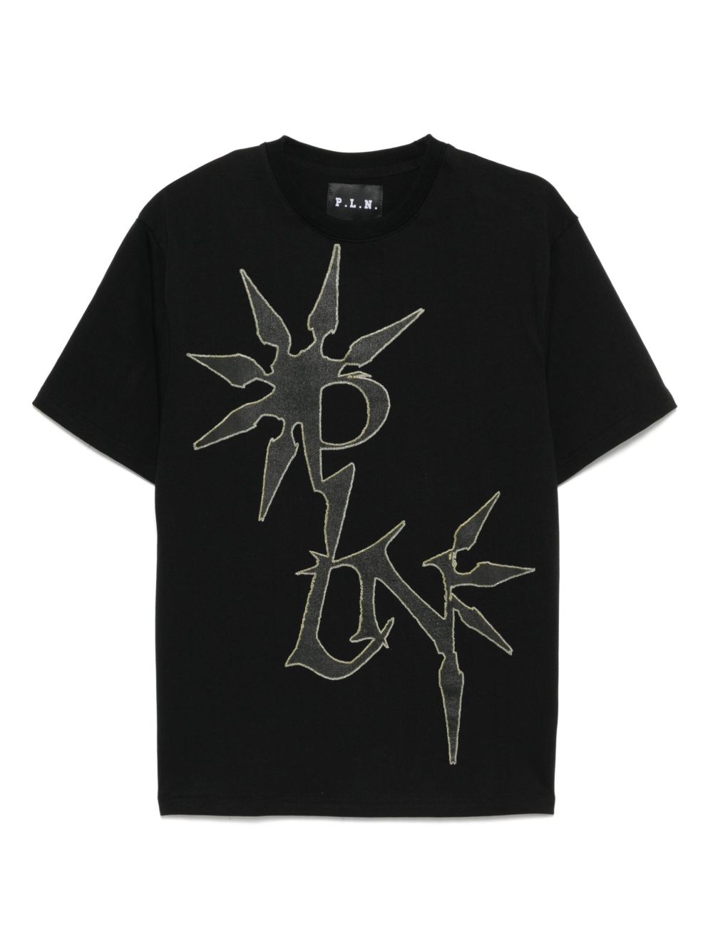 P.L.N. logo-print T-shirt - Black