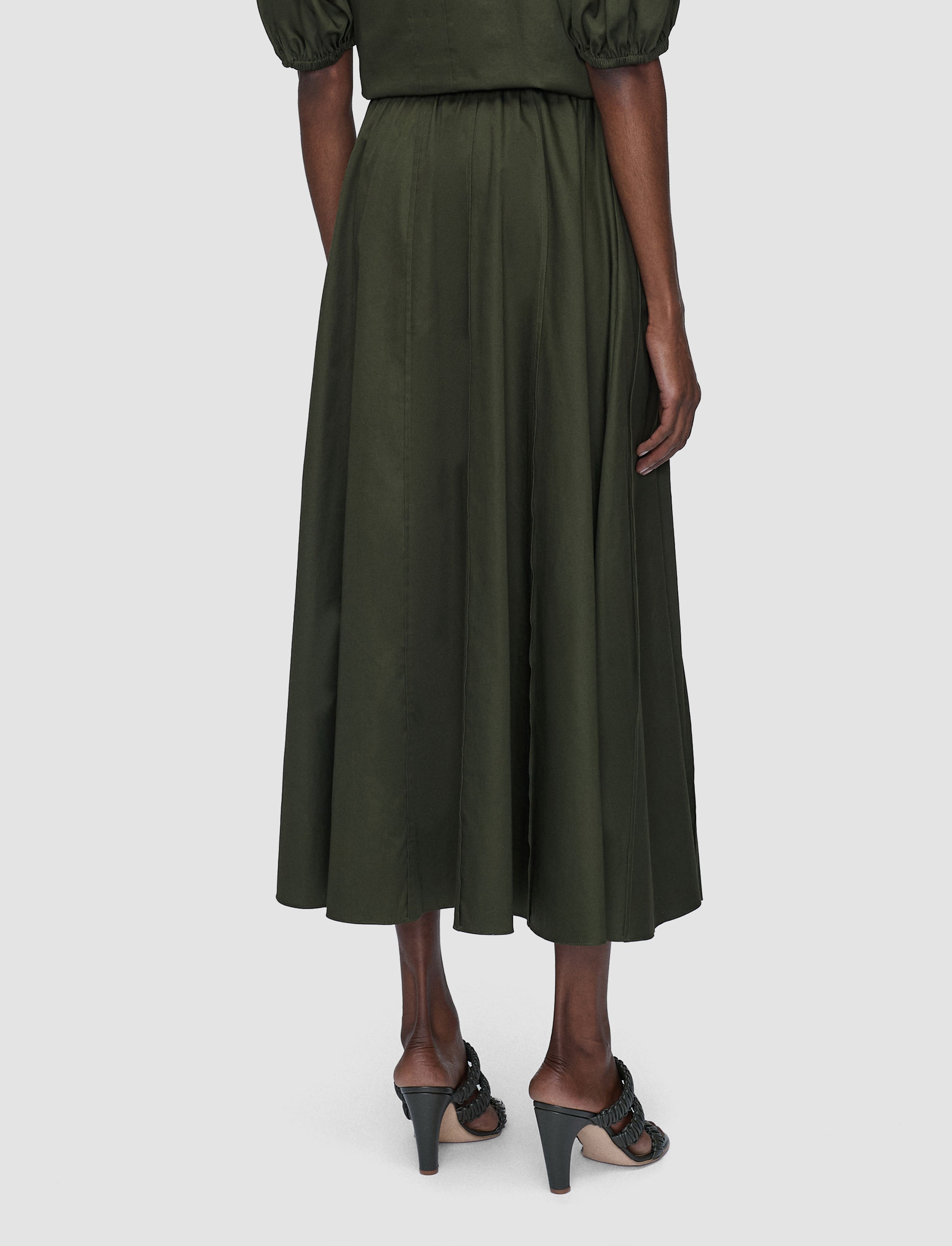 Manar Cotton Sateen Skirt - 34