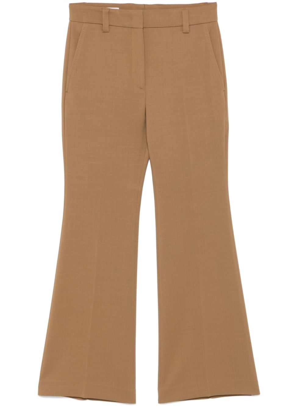 Pressed-crease trousers - Brown