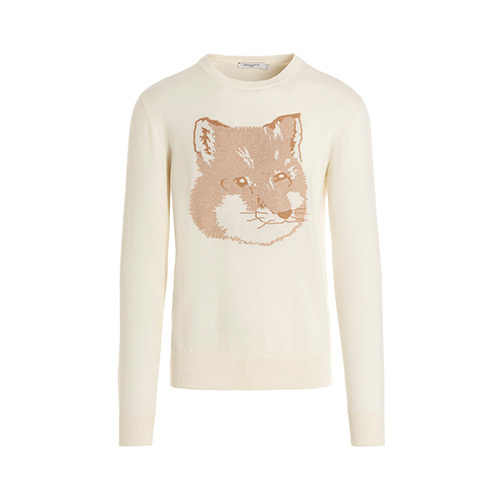 Fox-jacquard jumper - Neutrals
