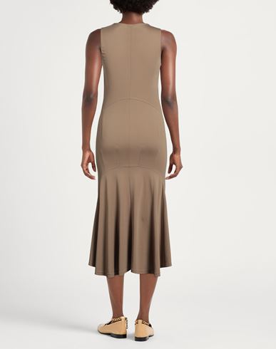 Woman Midi dress Khaki Size S Viscose, Polyamide, Elastane