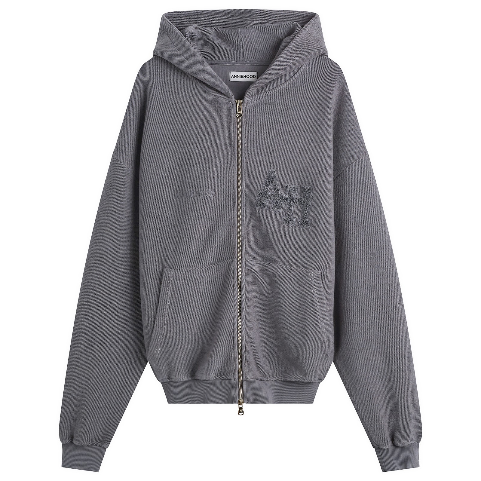 Men's Inside Out College Zip Hoodie Washed Black