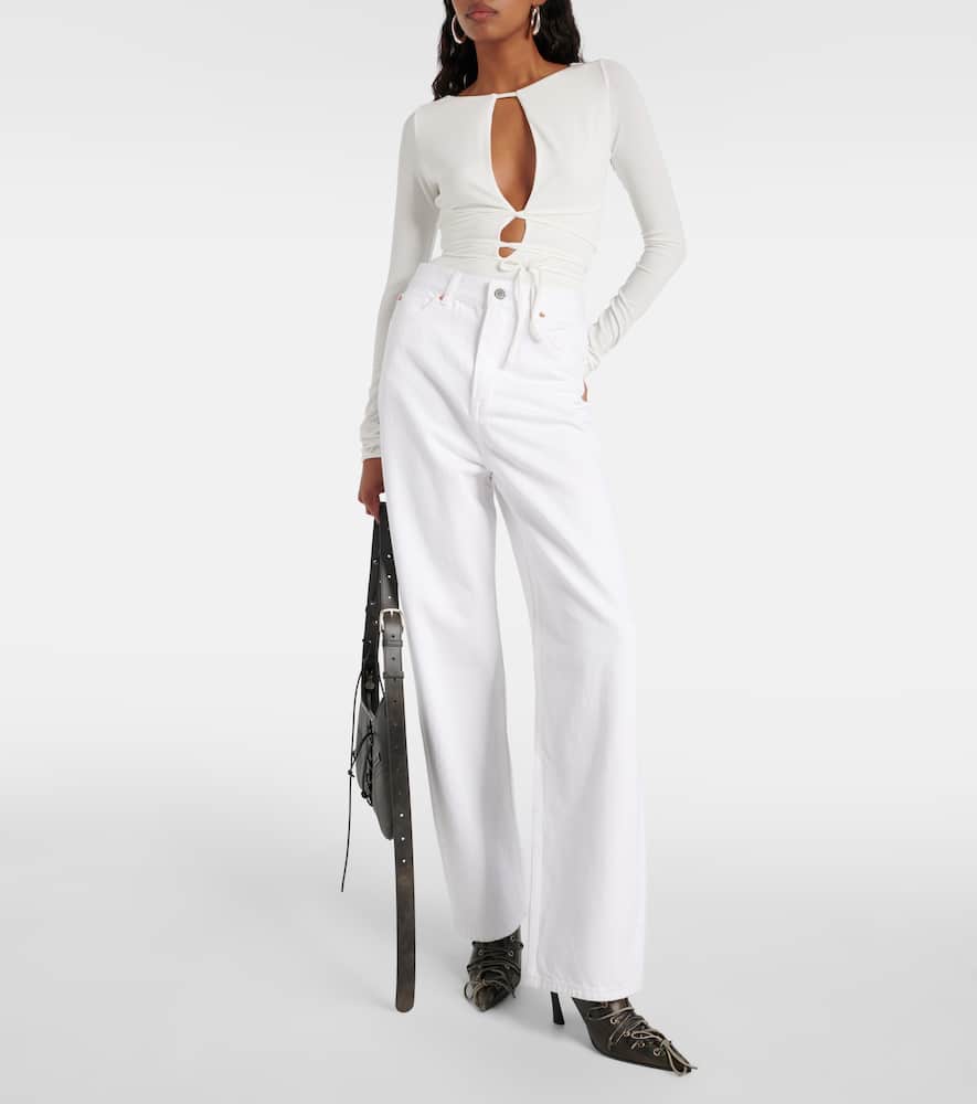 Jennifer cutout crêpe jersey bodysuit