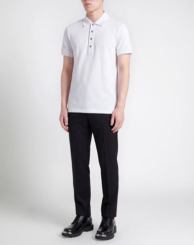 Man Polo shirt White Size XXL Cotton, Elastane