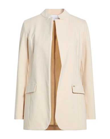 Woman Jacket Beige Size 4 Cotton, Polyamide, Elastane
