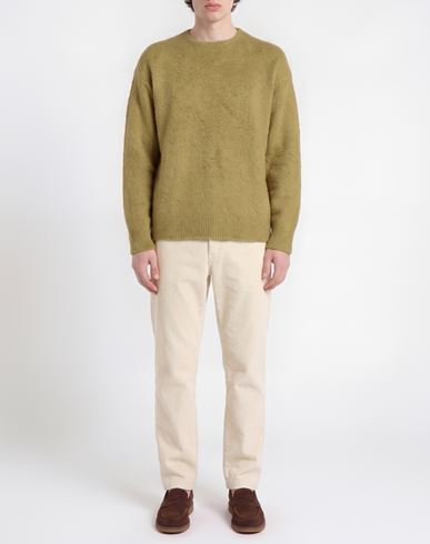 Man Sweater Khaki Size 36 Cotton, Polyamide, Elastane