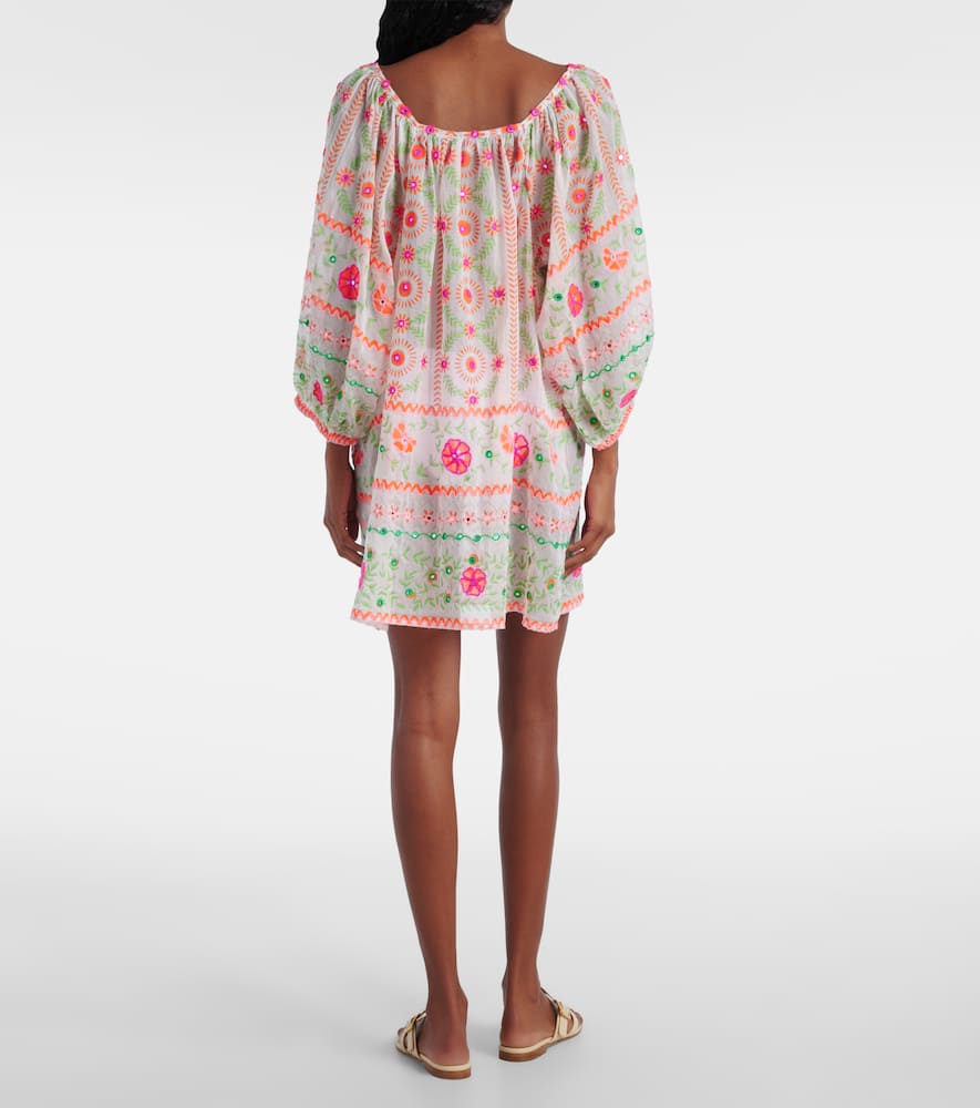 Printed cotton beach dress