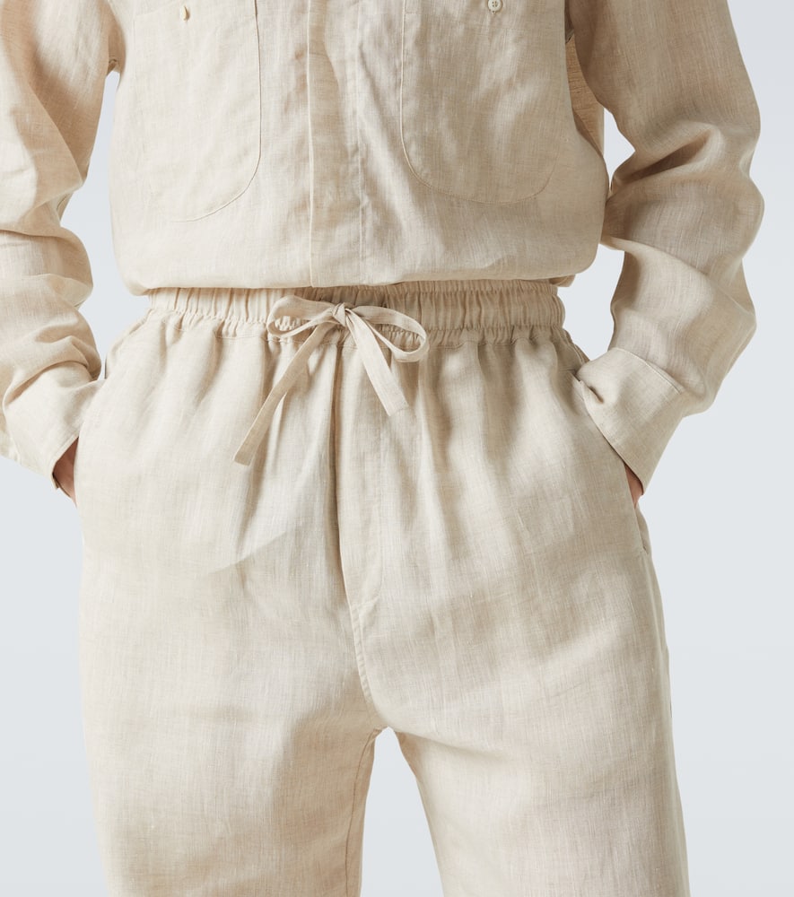Linen wide-leg pants