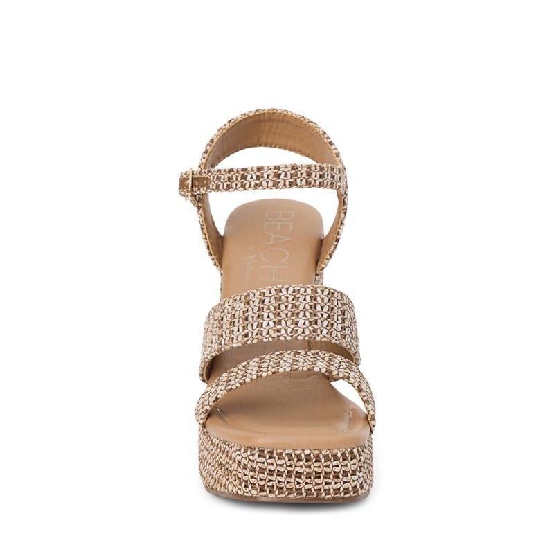 Women's Alessia Platform Square Toe Block Heel Sandals (Brown)