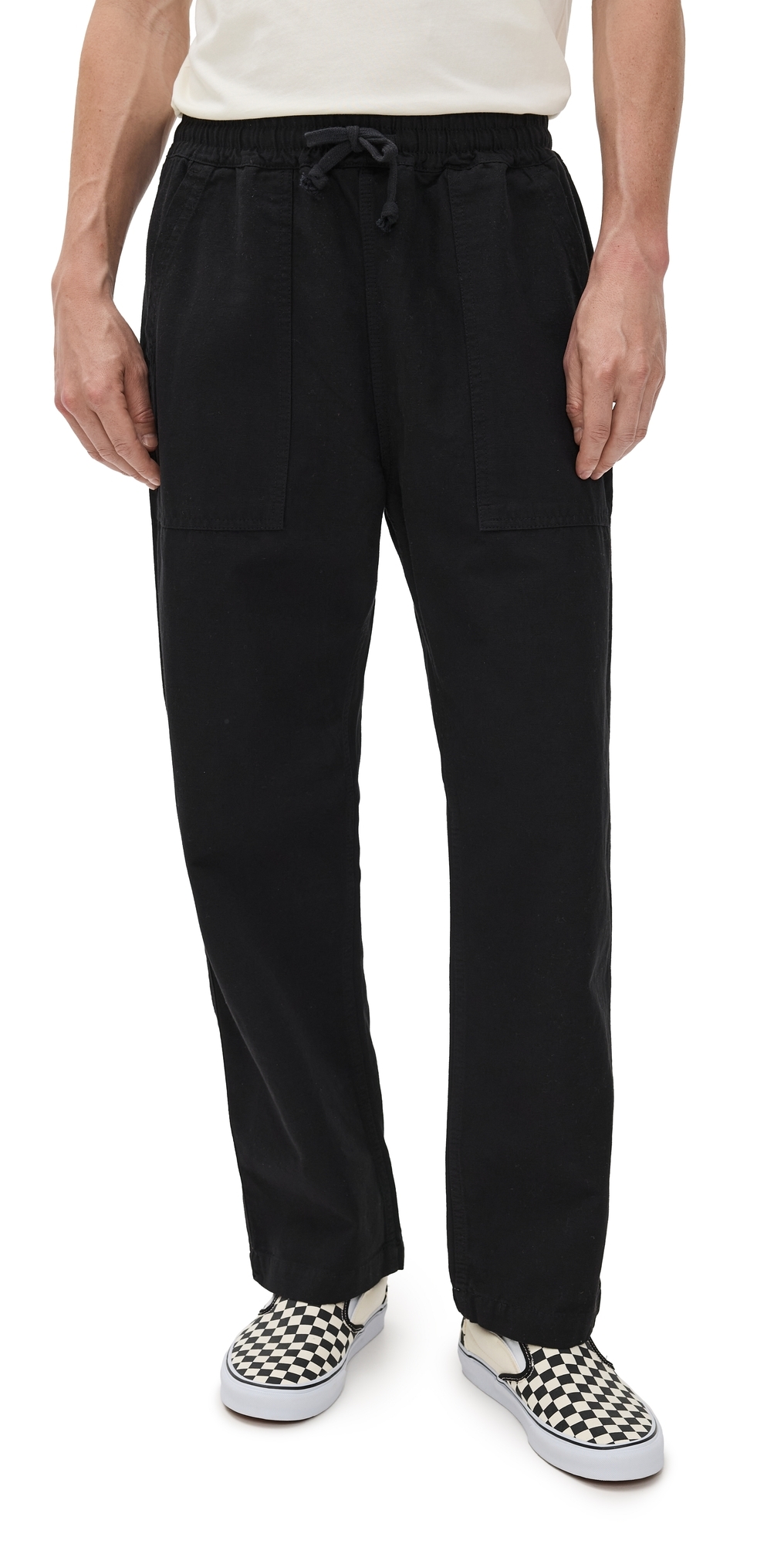 Classic Canvas Chef Pants Black