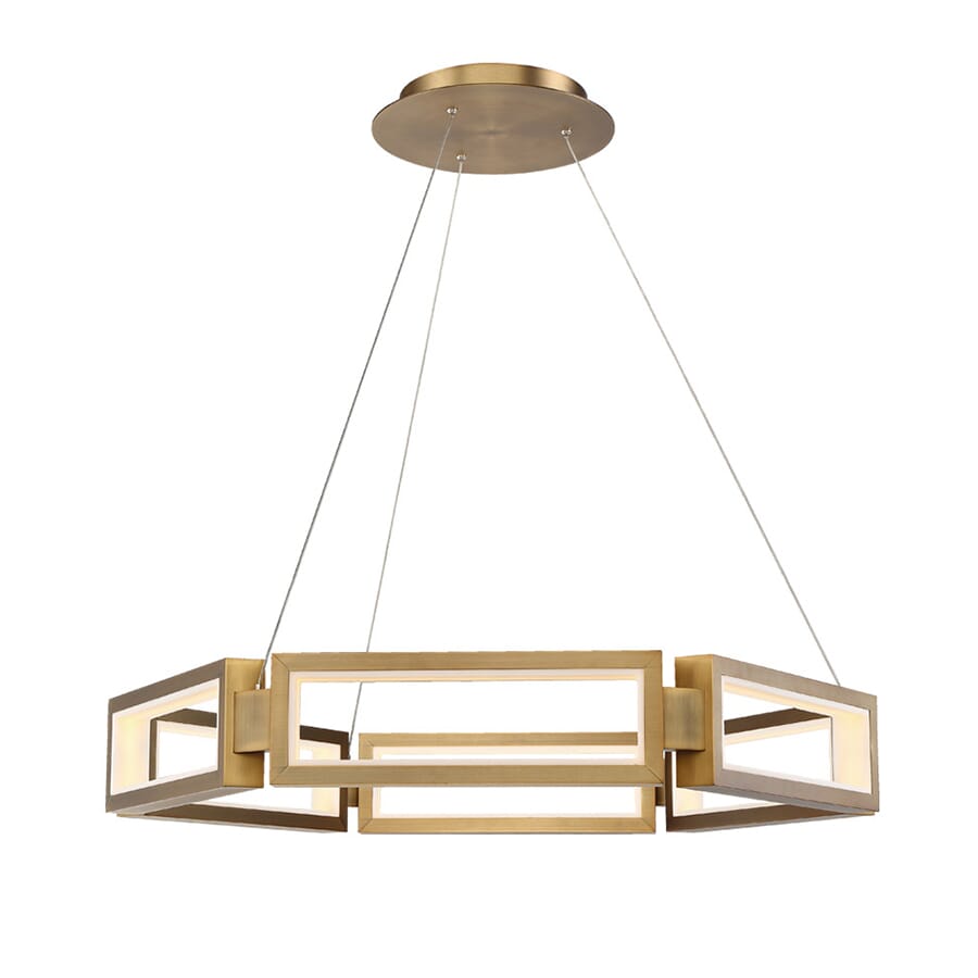 Modern Forms Mies 35" Chandelier in Aged Bra