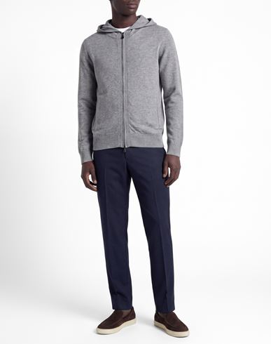 Man Cardigan Grey Size 40 Wool