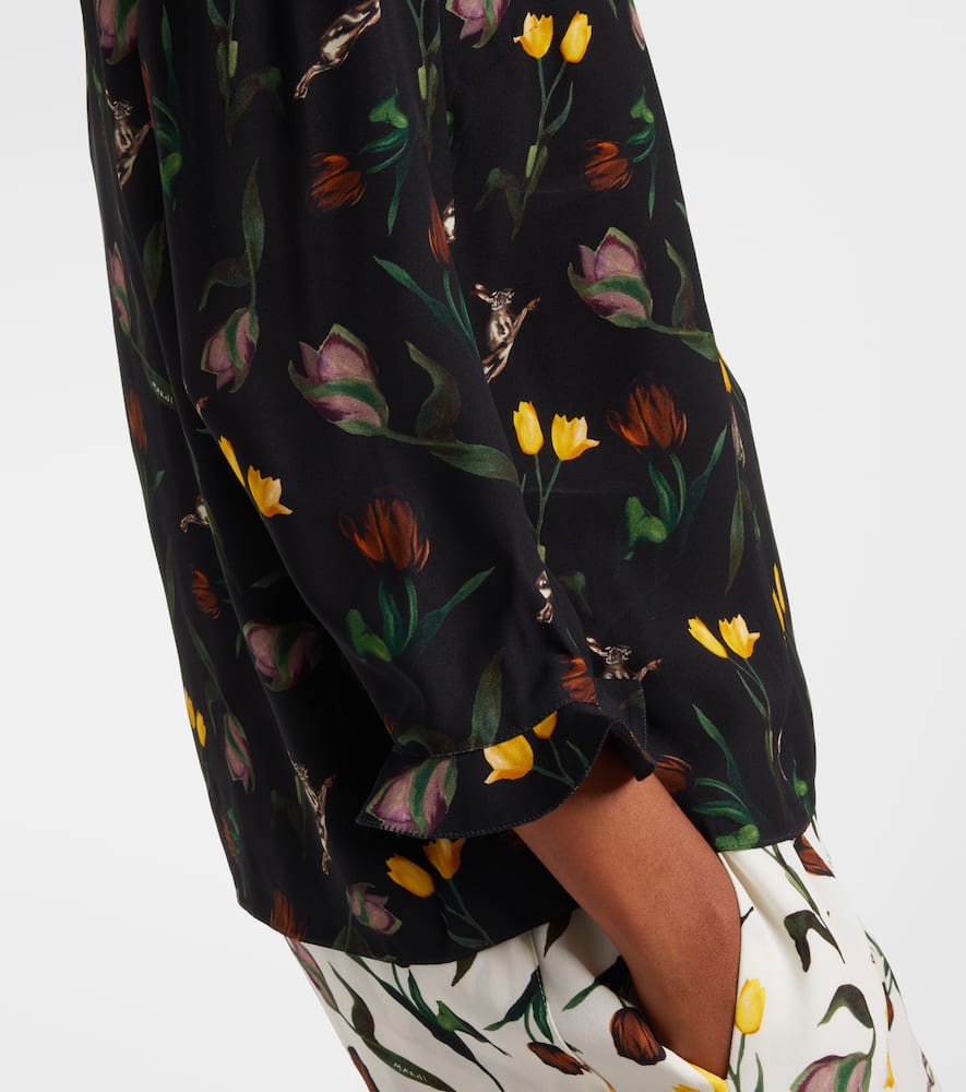 Ruffled floral top
