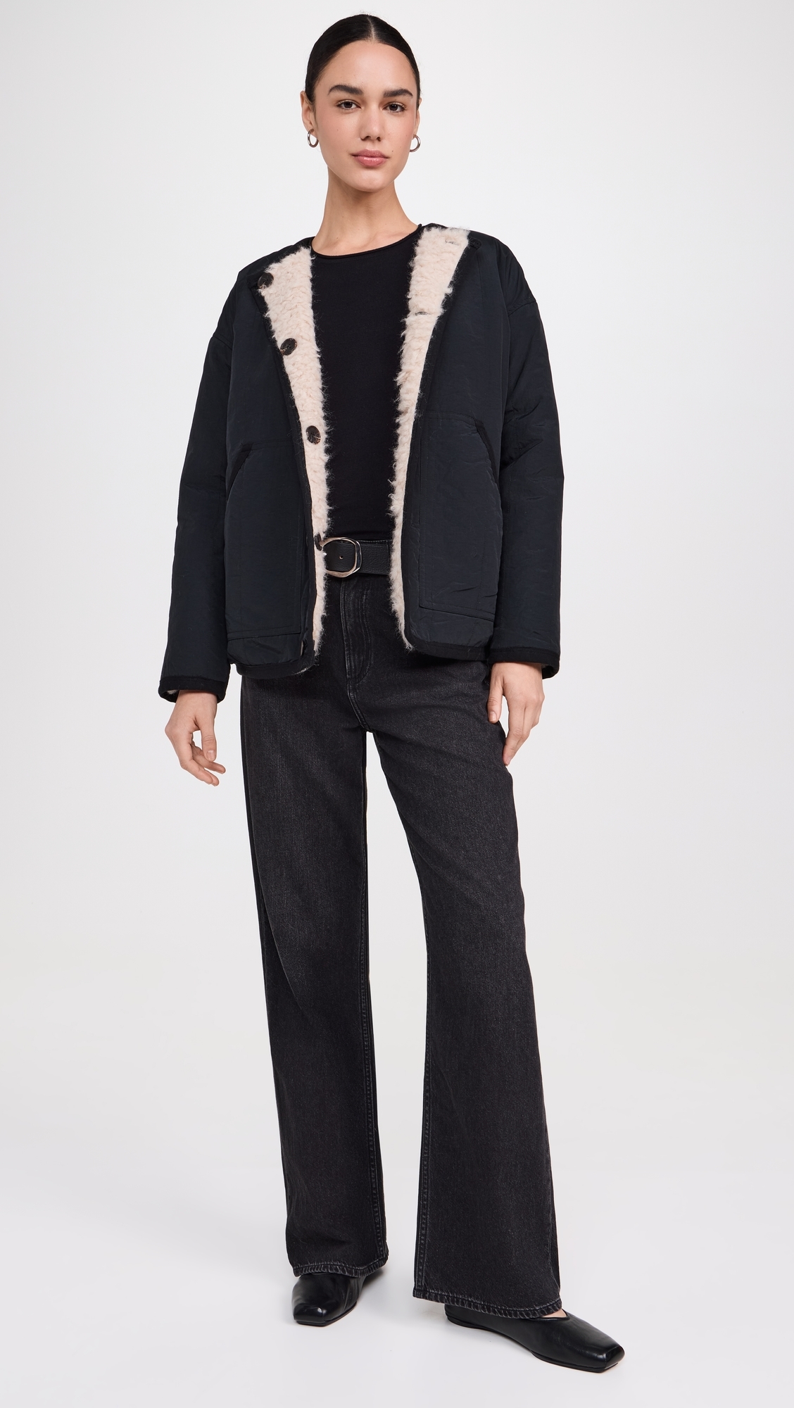 Reversible Polar Bear Jacket Black