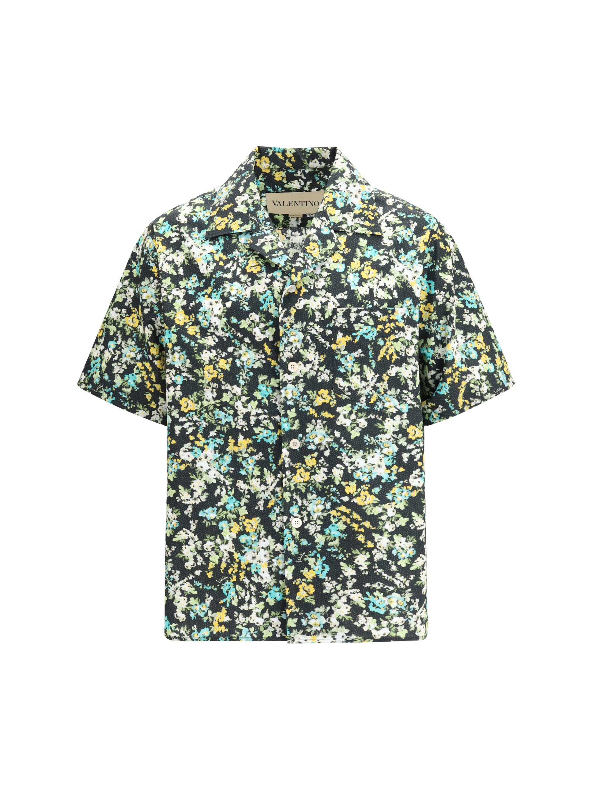 Papier Floral Print Shirt — Black