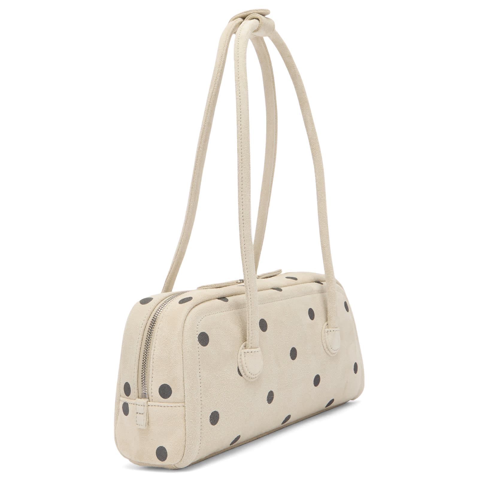 Women's Soft Boston EW Bag in Blond Wood/Polka Dot