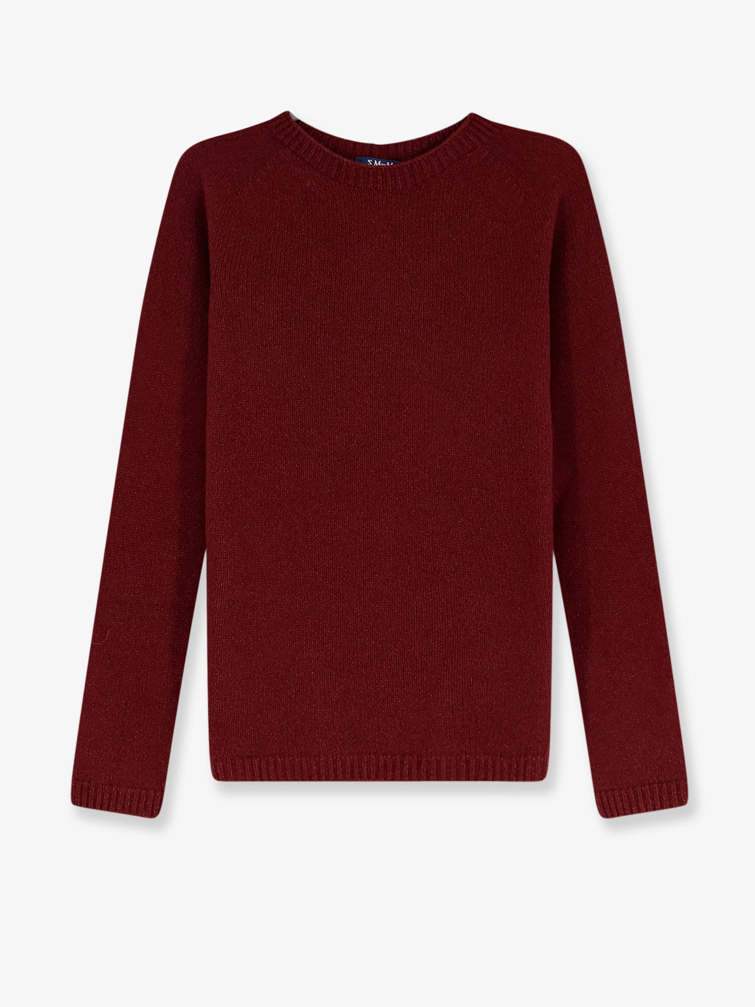 Wool and Cashmere Crew Neck Sweater — Red