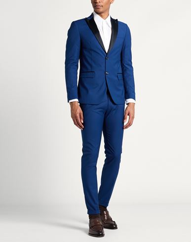 Man Suit Blue Size 34 Polyester, Viscose, Elastane