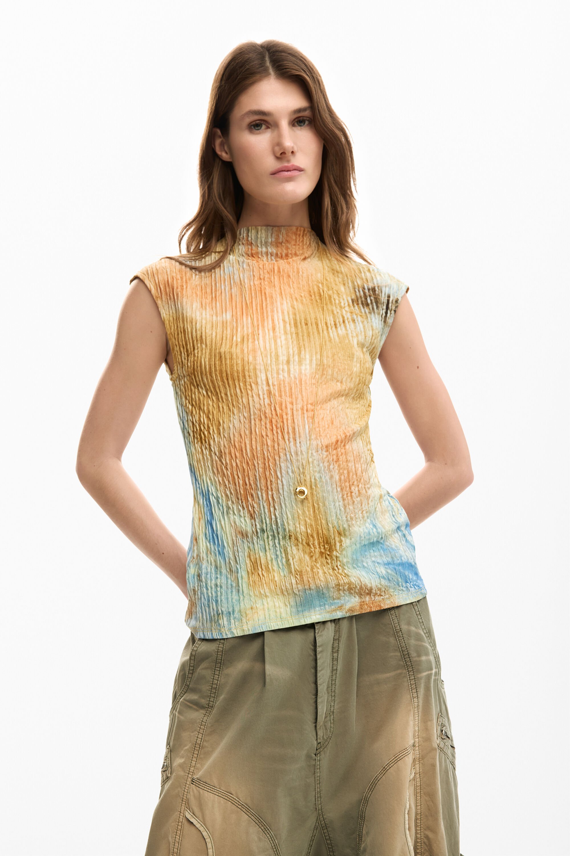 Textured T-shirt