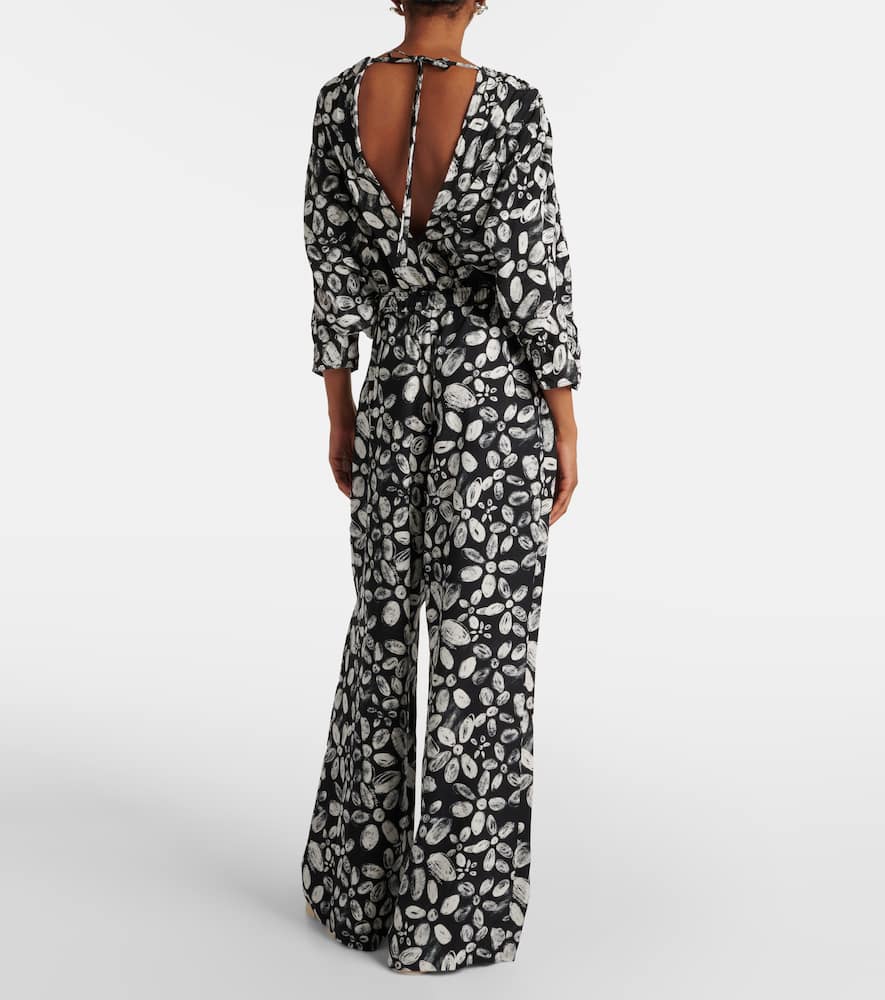 Printed wide-leg pants