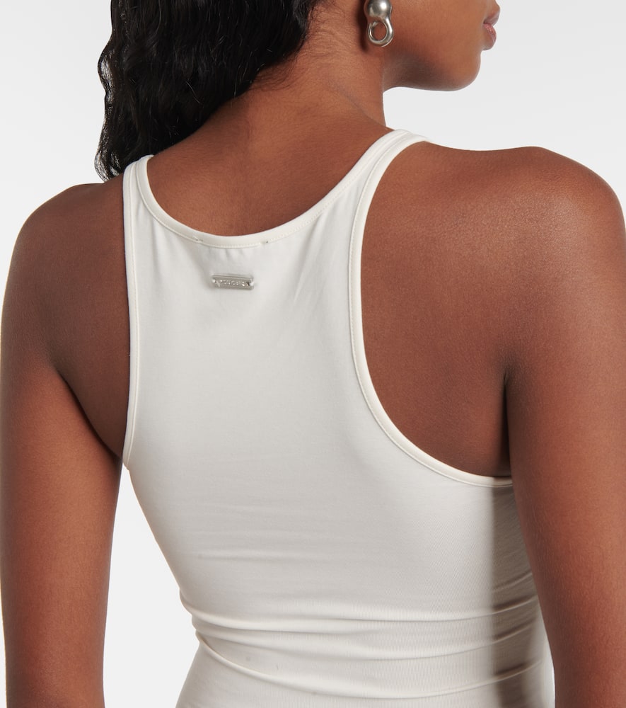 Embellished cotton bodysuit
