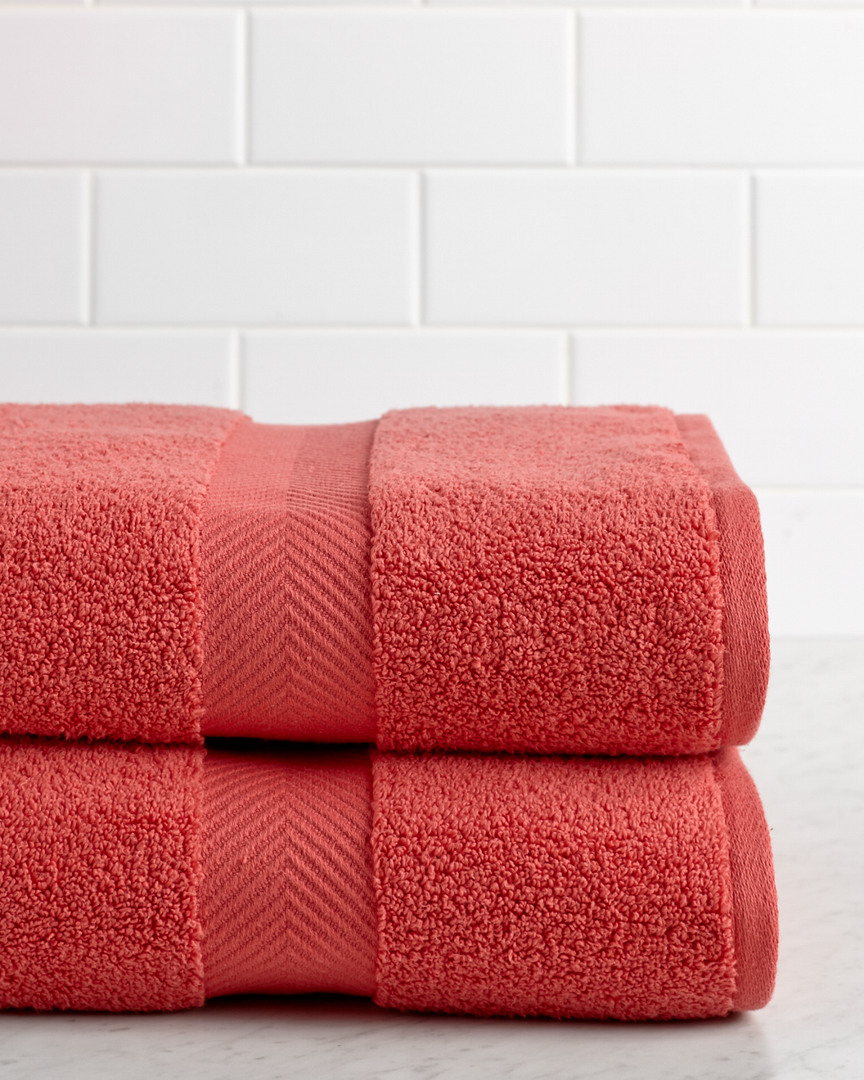 Highly Absorbent Zero Twist 2pc Bath Cotton Sheet Set