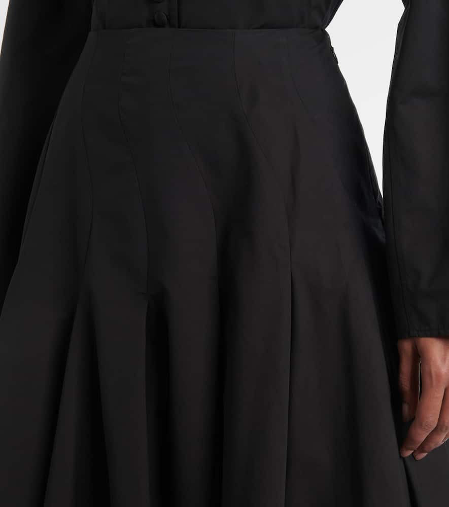 Rio asymmetric cotton midi skirt