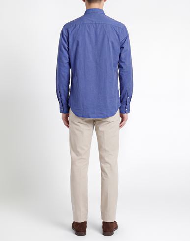 B. d.baggies Man Shirt Slate blue Size 16 ½ Cotton, Elastane